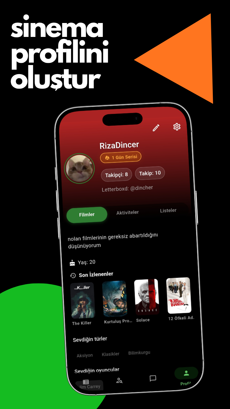 Filmlerden, listelerden ve notlardan oluşan izleme defteri